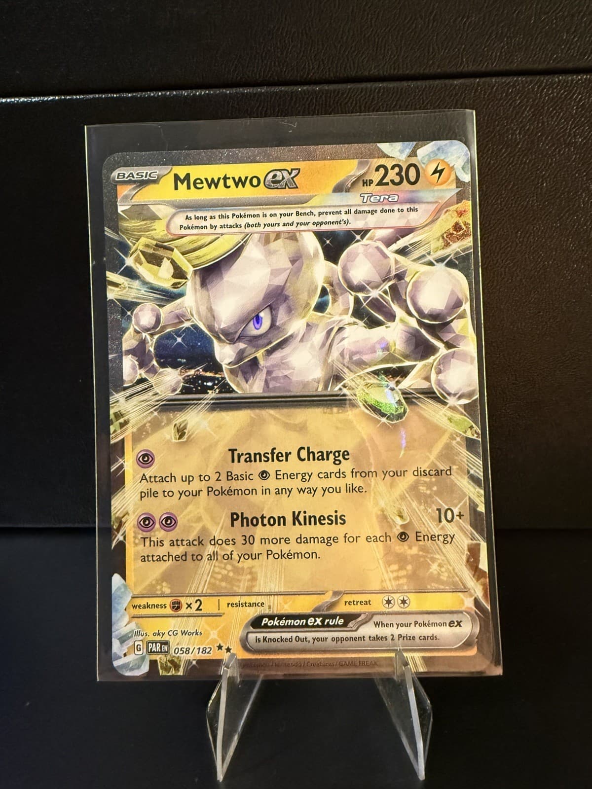 Mewtwo ex 058/182 Double Rare Paradox Rift Pokemon TCG NM