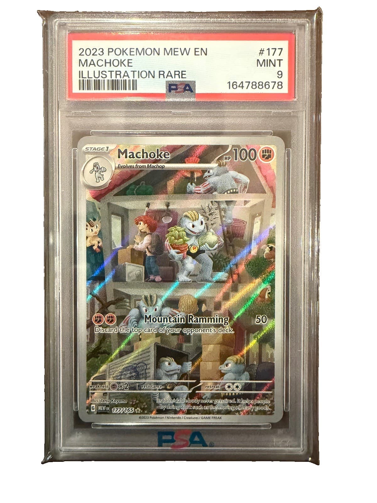 Machoke 177/165 PSA 9 Scarlet & Violet 151 Illustration Rare Pokemon TCG