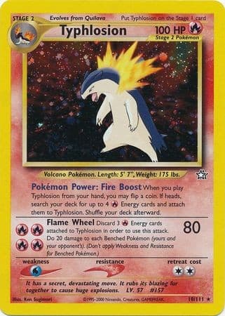Pokemon Typhlosion 18/111 018/111 Holofoil HP Neo Genesis Holo Rare