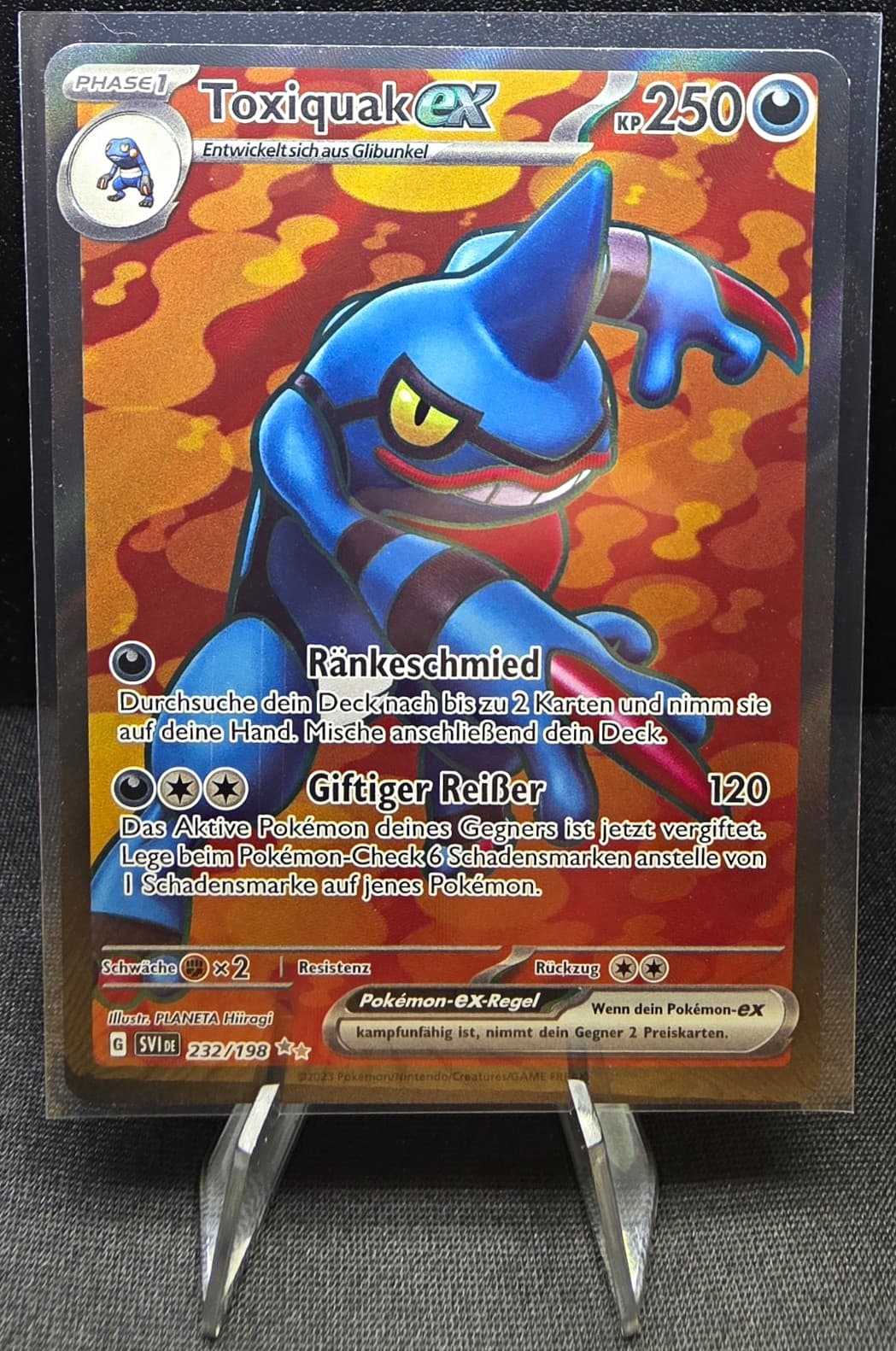 Pokémon Toxiquak ex 232/198 SIR Karmesin & Purpur Deutsch Near Mint