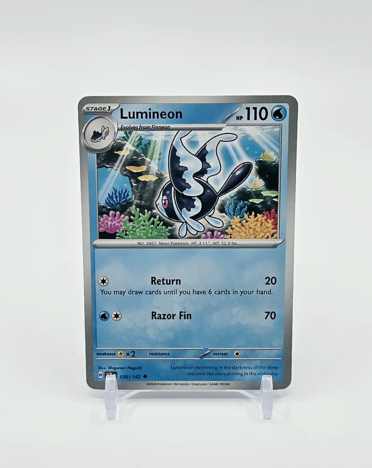 Lumineon Uncommon Pokémon TCG Stellar Crown 36/142