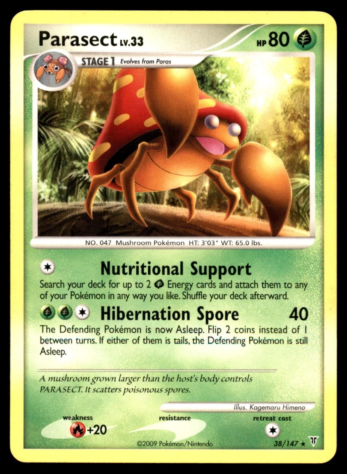 Parasect 38/147 Rare Supreme Victors Pokemon Heavily Played