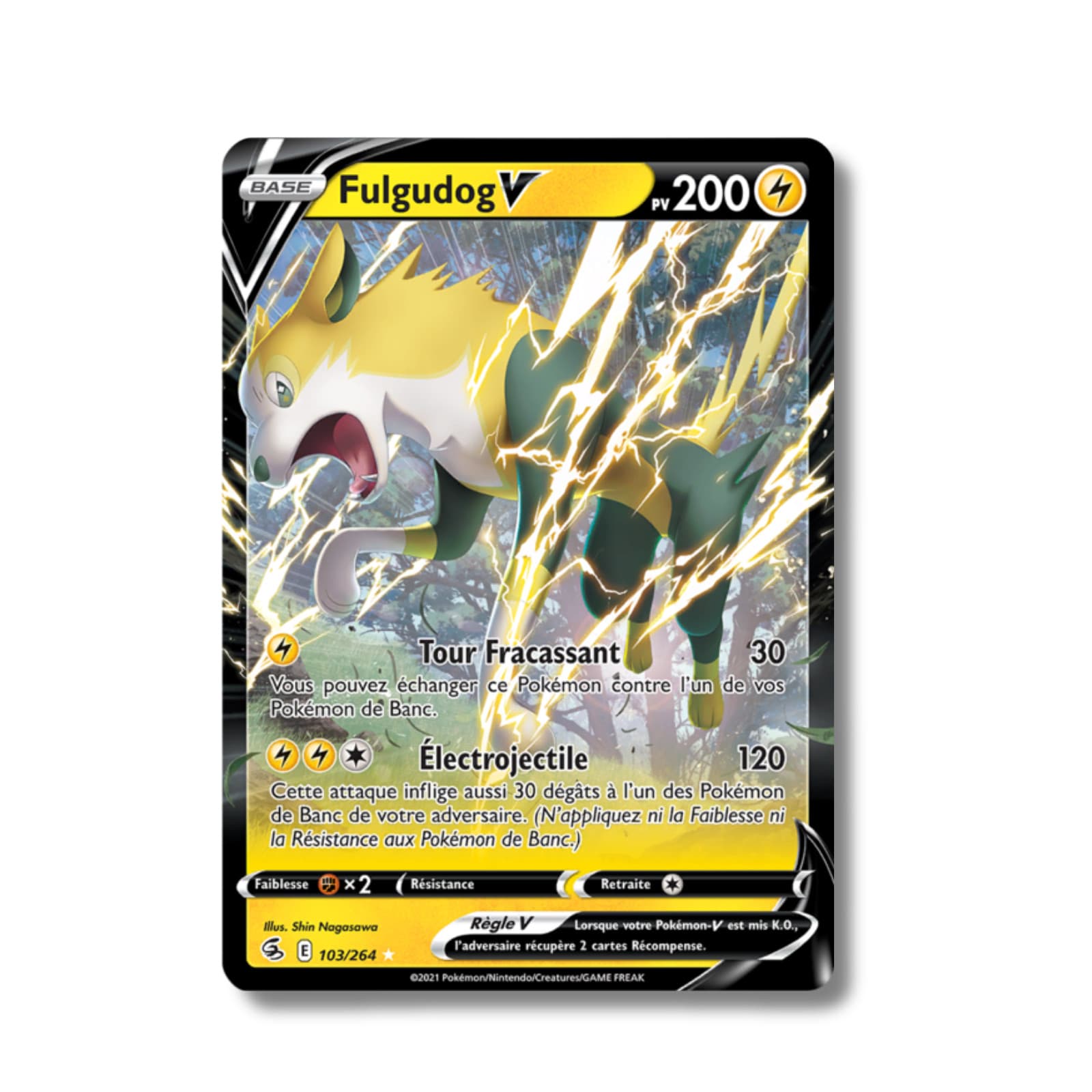 Carte Pokémon Française - Fulgudog V 103/264 - EB8 Poing de Fusion