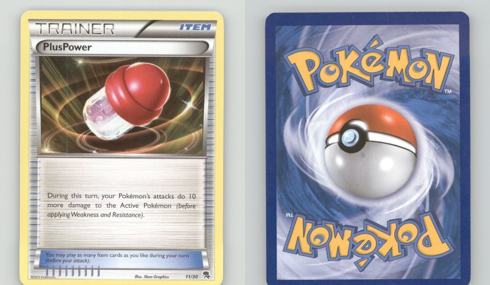 PLUSPOWER (ZOROARK) 11/30 COMMON BW TRAINER KIT: EXCADRILL & ZOROARK POKEMON LP