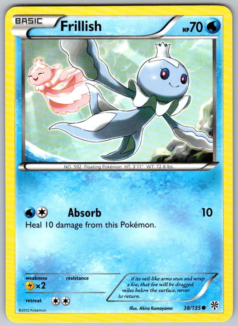 Frillish 38/135 Common Plasma Storm Pokemon Lightly Played