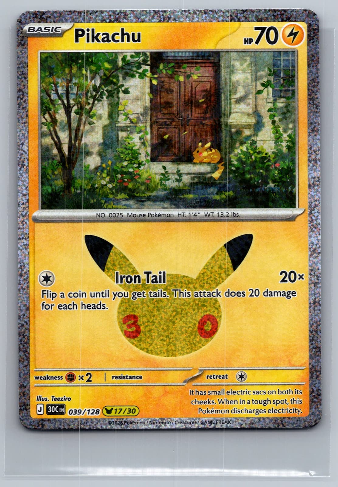 Pikachu #39/128 2026 30th Celebration Pokemon TCG