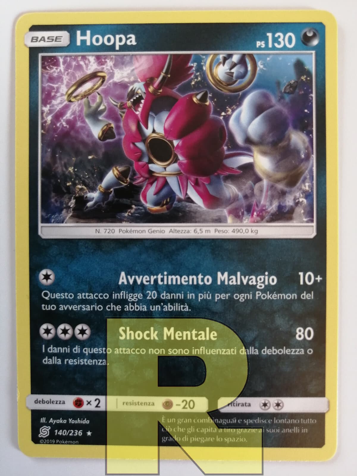 Hoopa ® Sintonia Mentale 140/236 ® Rara ® Pokemon ® Italiano
