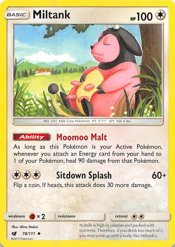 Pokemon Miltank 78/111 SM - Crimson Invasion Uncommon MP