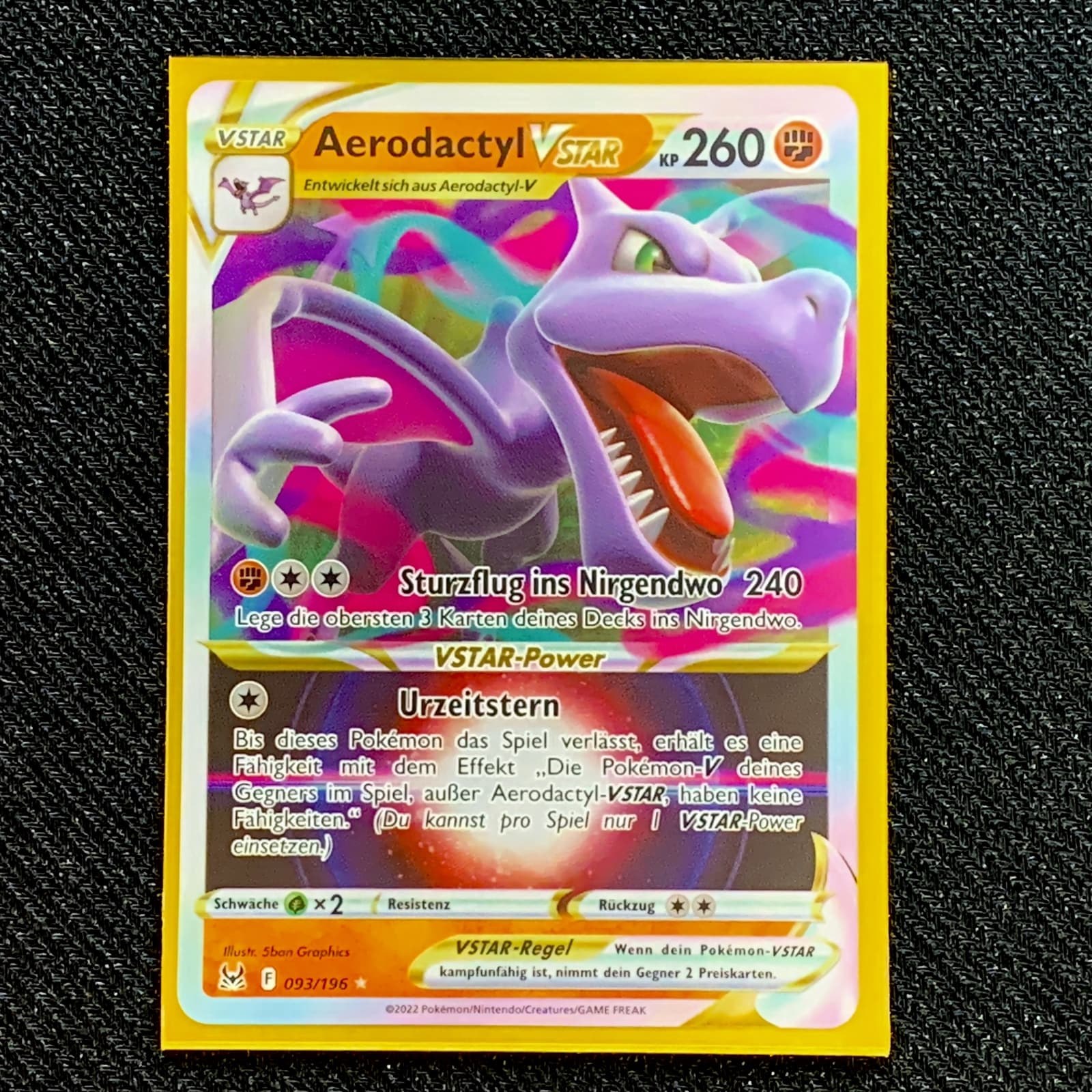 Aerodactyl VSTAR Pokemon Karte #93 - Ultra Rare - Verlorener Ursprung - DE