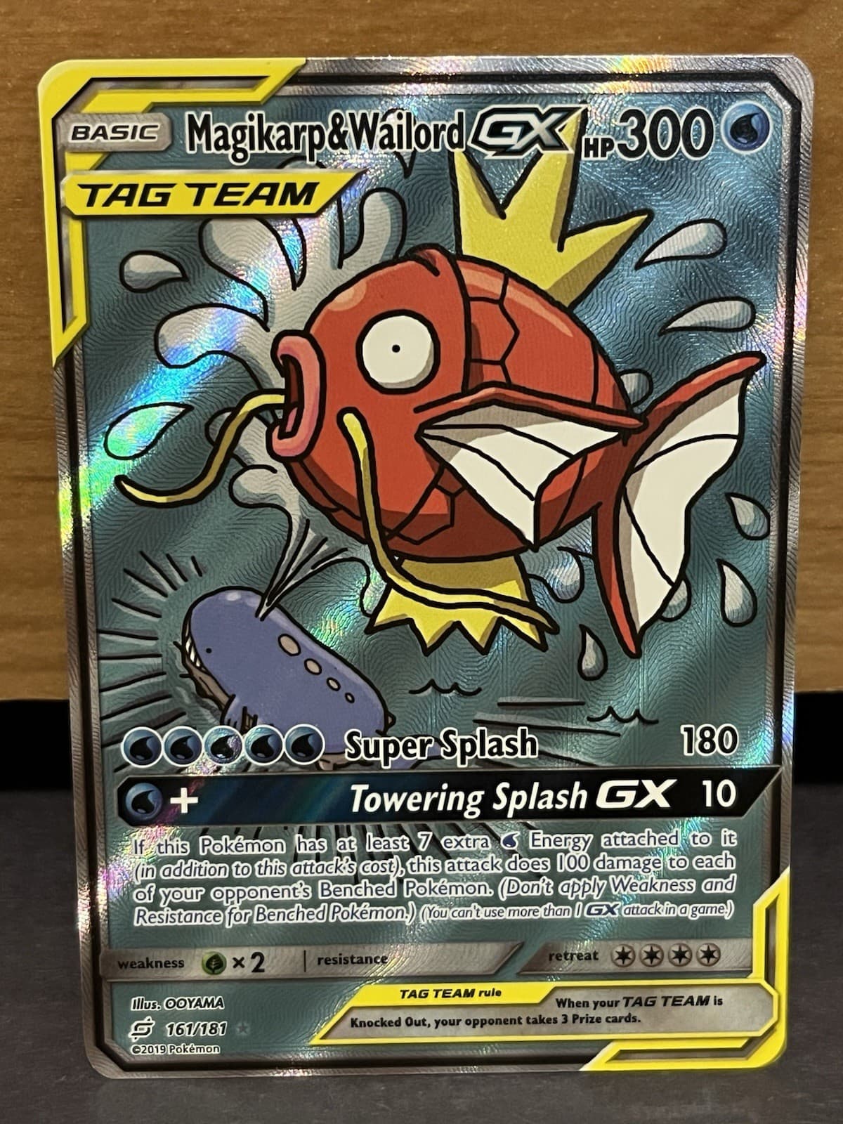 Magikarp & Wailord GX (Alt Full Art) 161/181 Sm-Team Up Holo Pokemon TCG LP/NM