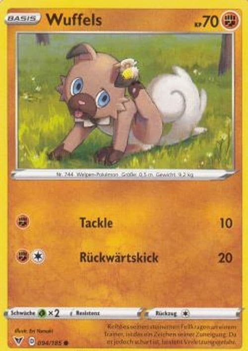 Wuffels 094/185 Pokemon Farbenschock Karte Deutsch