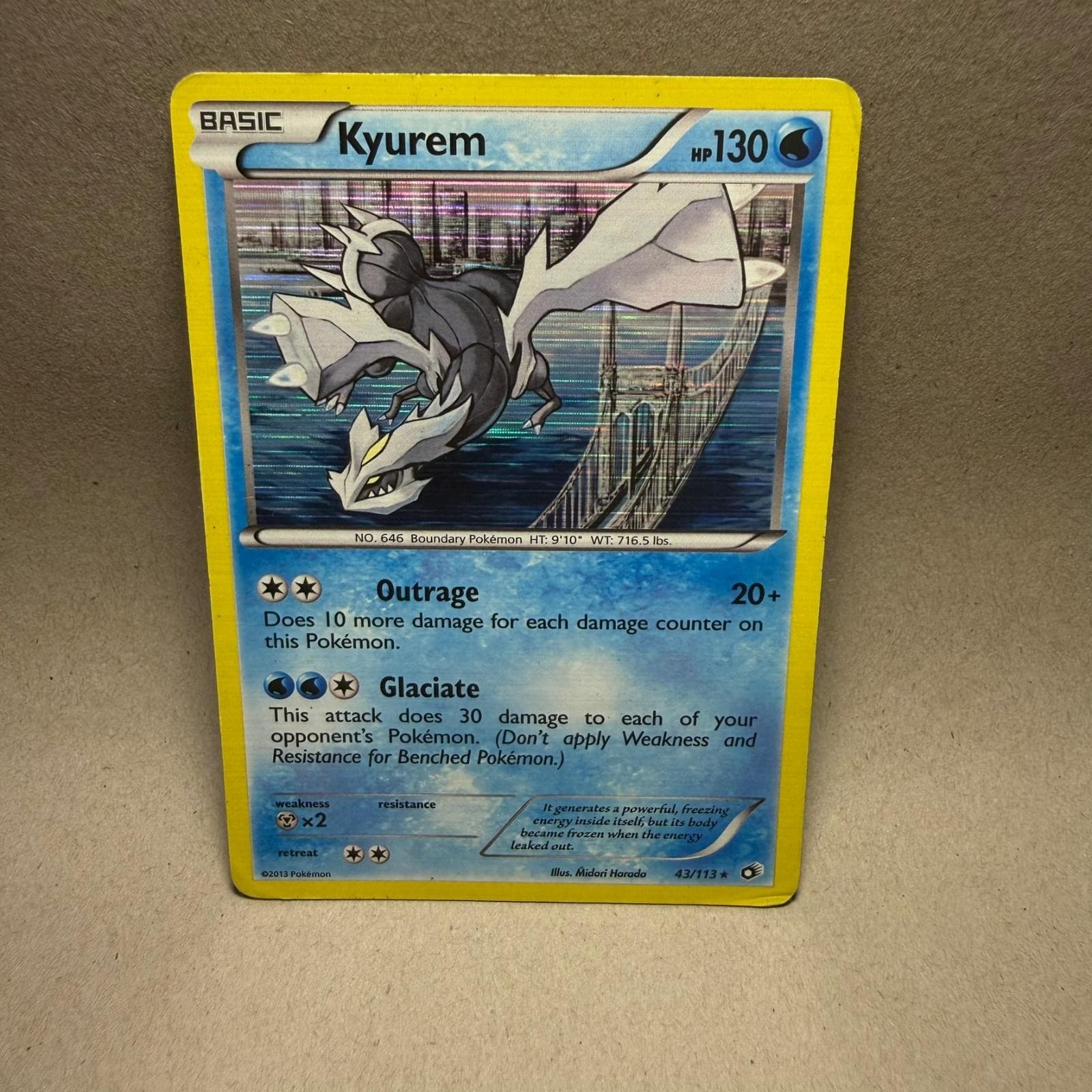 KYUREM 43/113 LEGENDARY TREASURES HOLO RARE HP