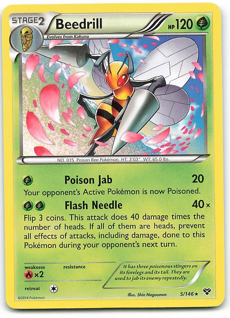 Beedrill 5/146 Rare XY Base Set Pokemon