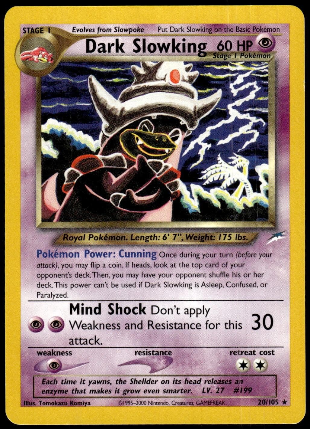 Dark Slowking 20/105 Neo Destiny Pokemon Unlimited PKM-B1-16-58