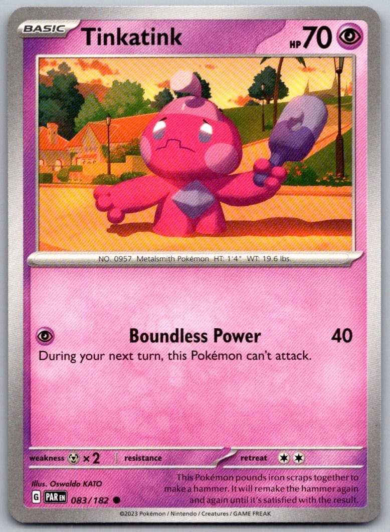 Tinkatink Paradox Rift 083/182 Common PokéMon — English Near Mint