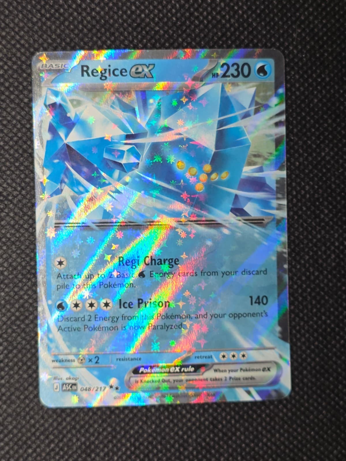 Regice ex #48 Pokemon Ascended Heroes