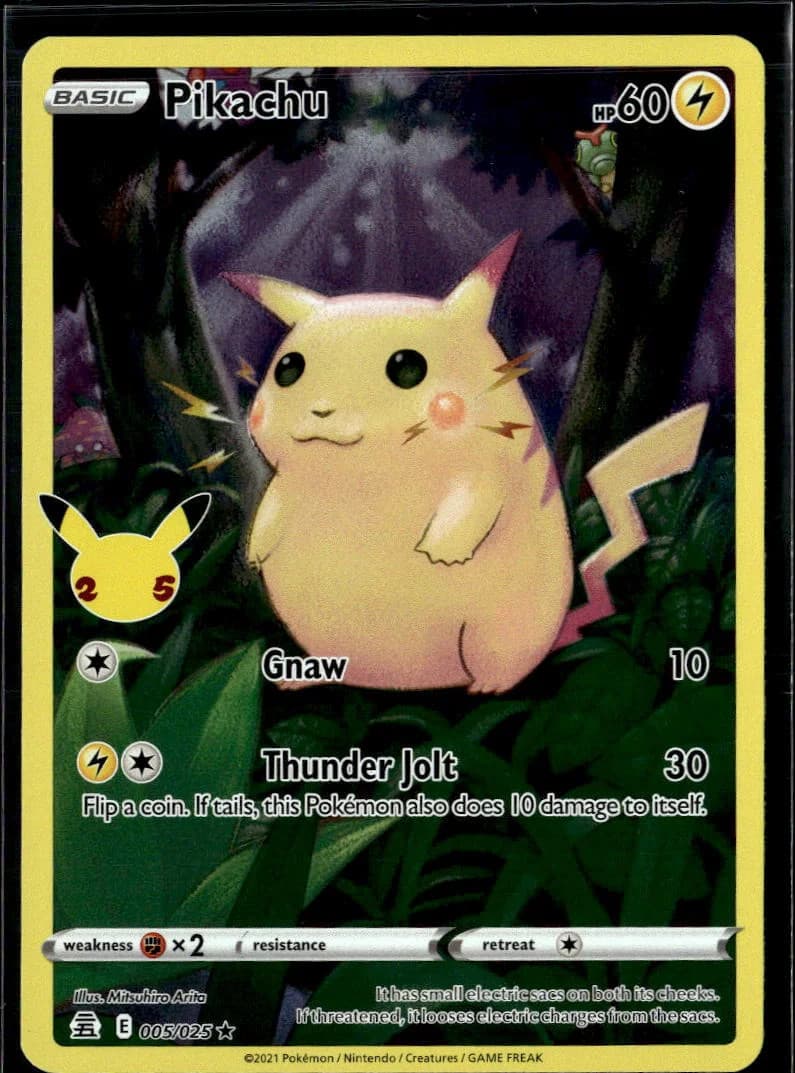 Pikachu 2021 Celebrations Holo Rare #5/25
