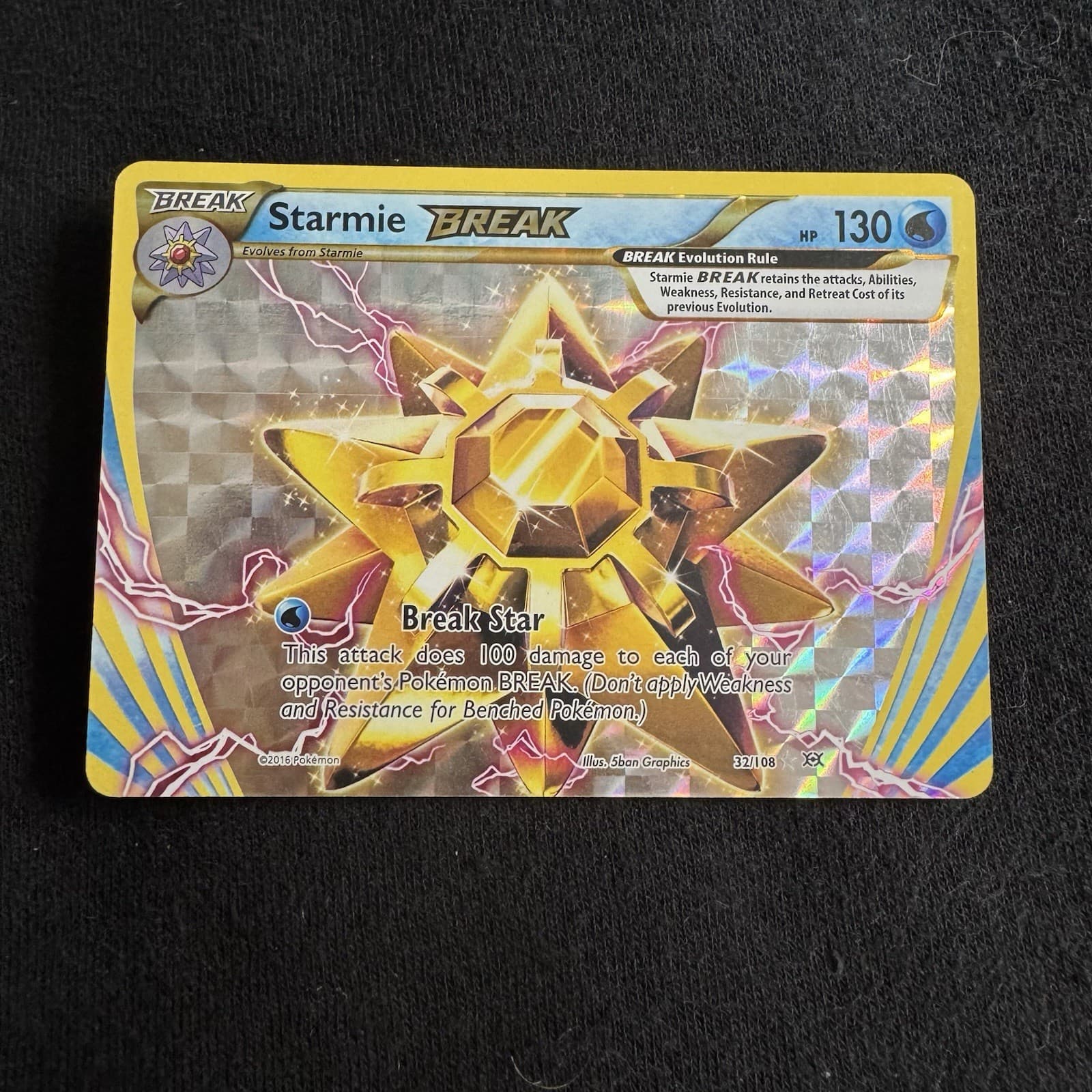 Pokemon Starmie Break 32/108 Holo Rare Card Evolutions XY NM PERFECT CONDITION