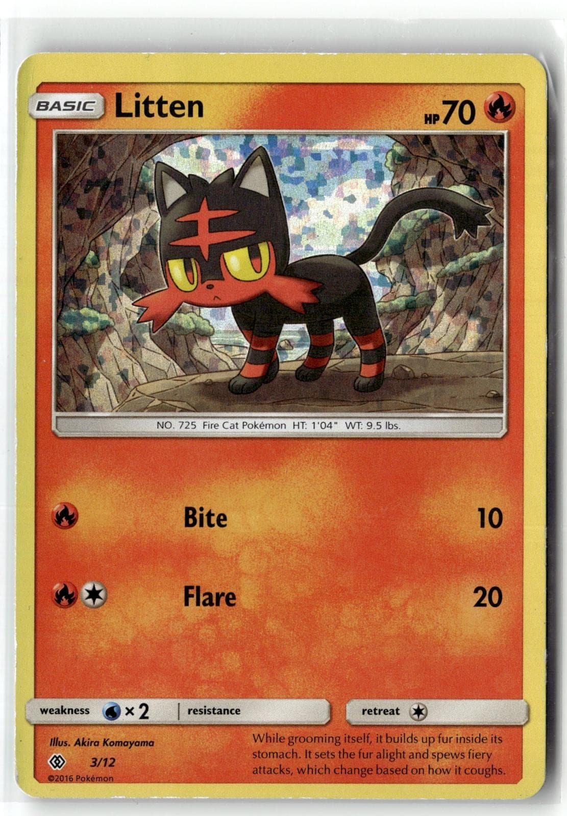2017 POKEMON MCDONALD'S PROMOS 2017 LITTEN 003/012 HOLO P HP + FREE GIFT