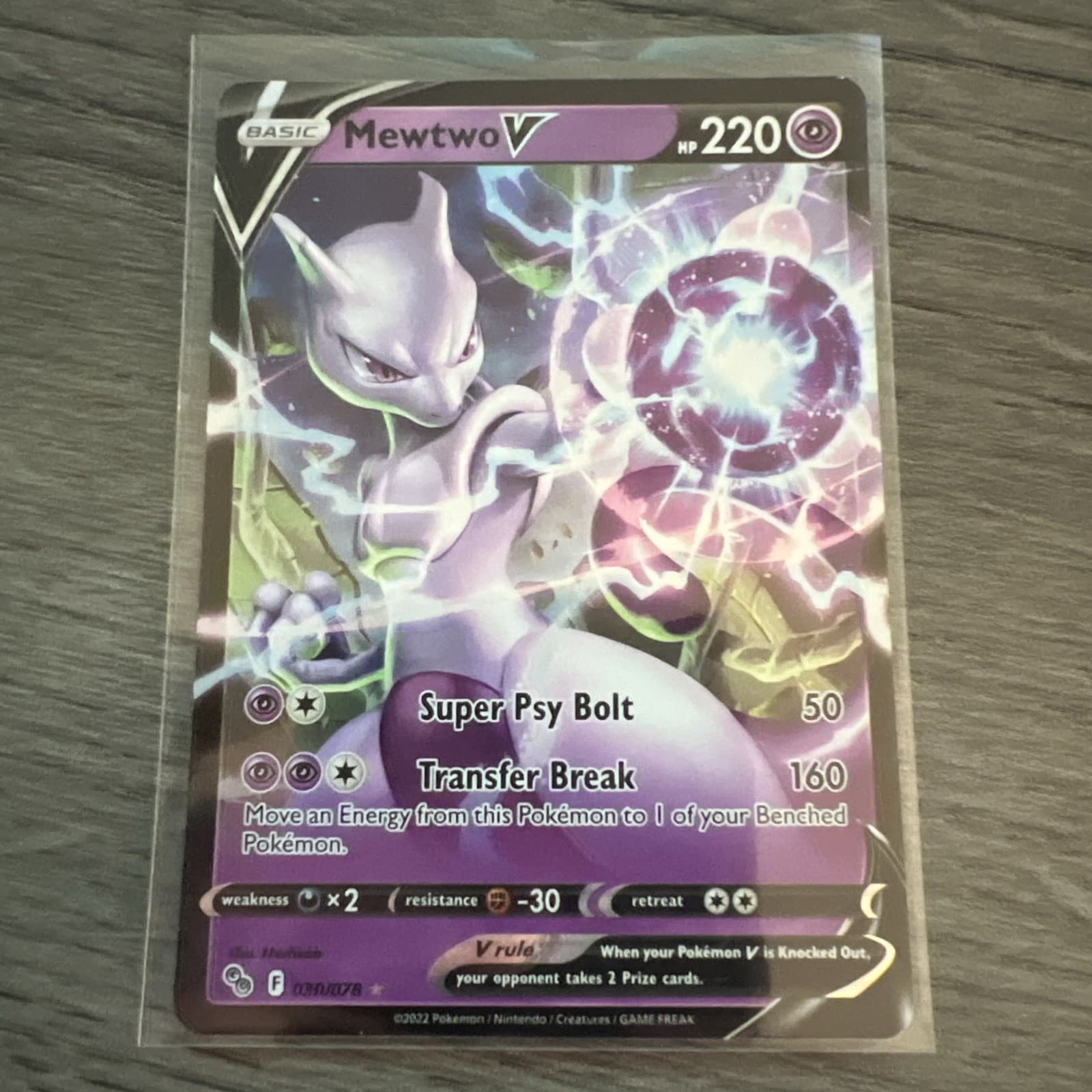 Mewtwo V Holo Ultra Rare Pokemon GO 030/078 NM