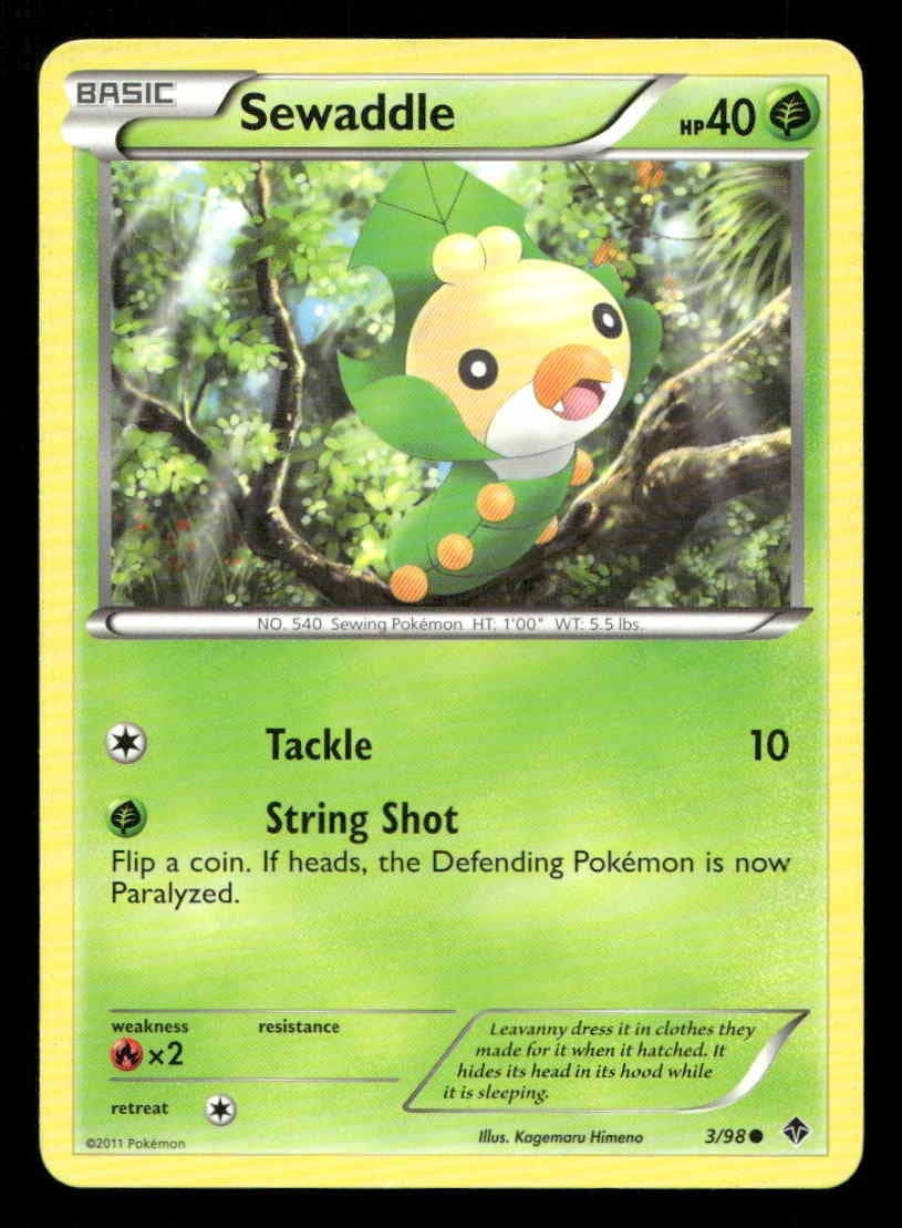Sewaddle (3) Emerging Powers 3/98 LP Pokemon