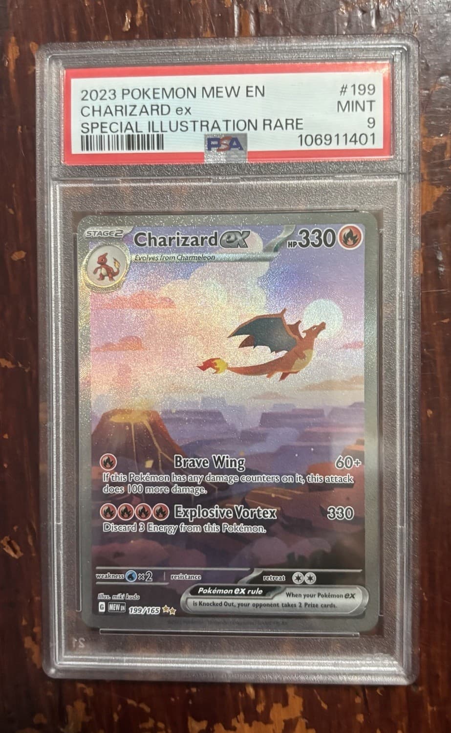 Pokemon 2023 Charizard ex 199/165 SIR Scarlet & Violet 151 PSA 9