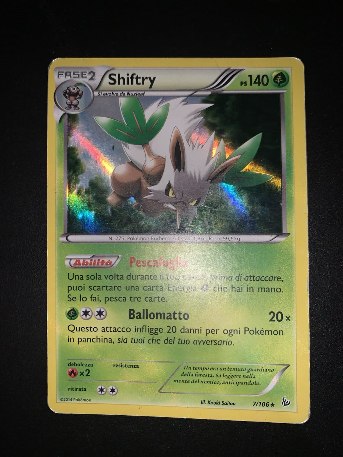 Pokémon Carta Shiftry Fuoco Infernale ITA Italiana 7/106 Holo