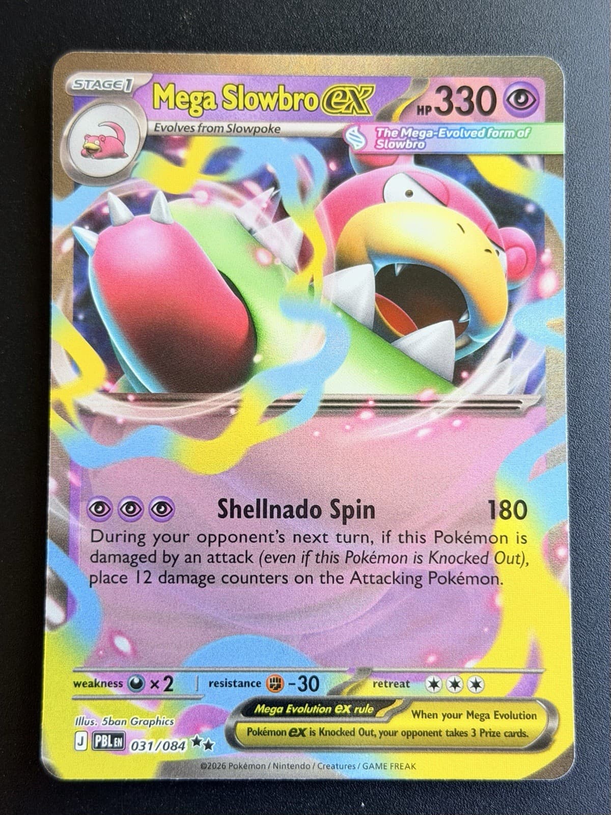 Pokémon TCG Pitch Black Mega Slowbro EX Double Rare #31/84