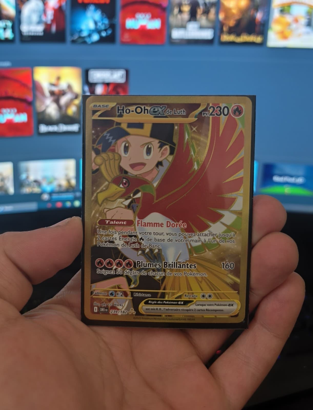 Carte Pokémon Ho-Oh ex de Luth 239/182 EV10 Rivalités Destinées FR Near Mint