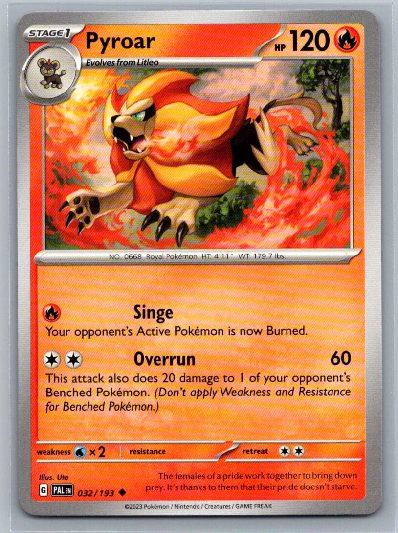 Pyroar 32/193 Paldea Evolved Uncommon Pokémon TCG 2023