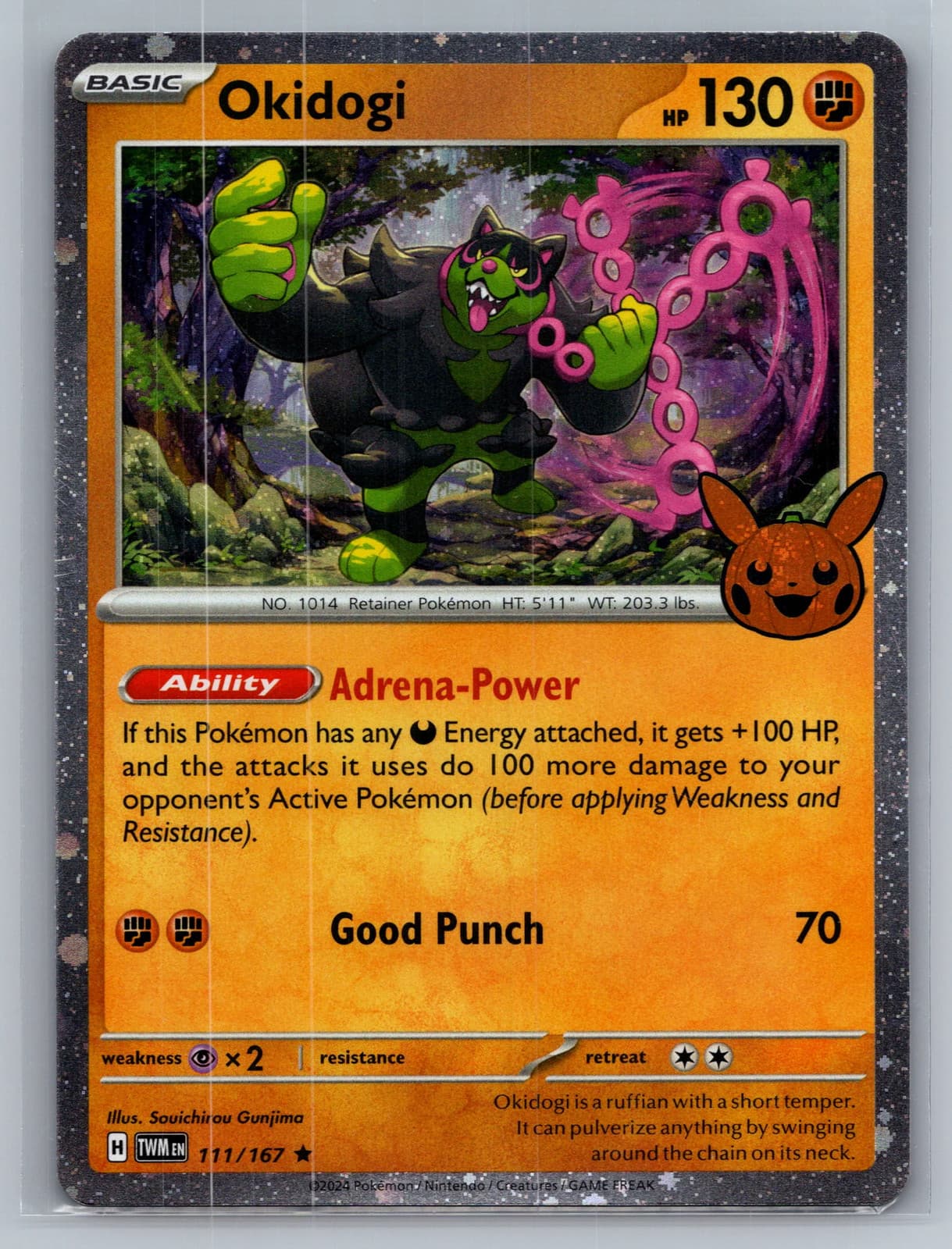 Okidogi #111/167 2024 Twilight Masquerade Pokemon TCG