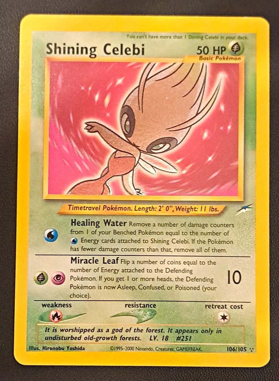 Shining Celebi 106/105 - LP - Neo Destiny 2000 - Holo Secret Rare English