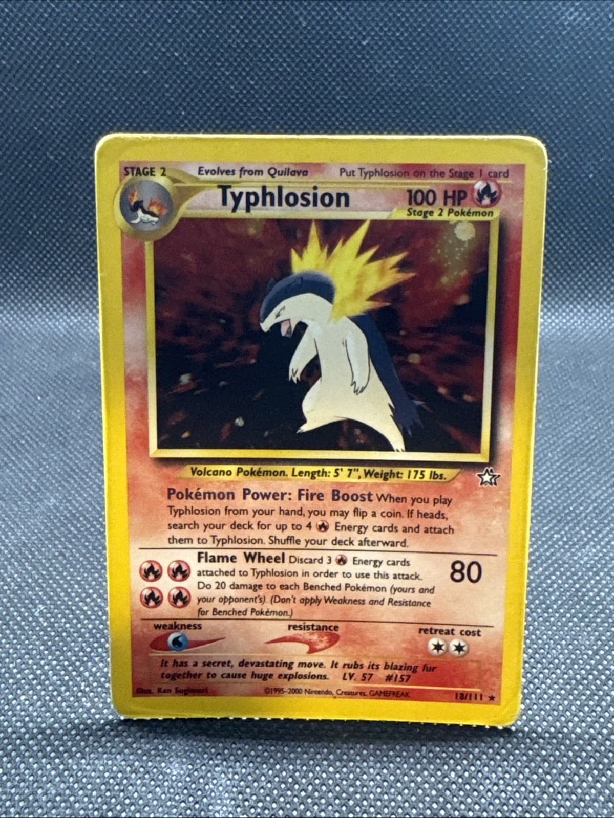 Typhlosion 18/111 Neo Genesis Holo MP Pokemon TCG