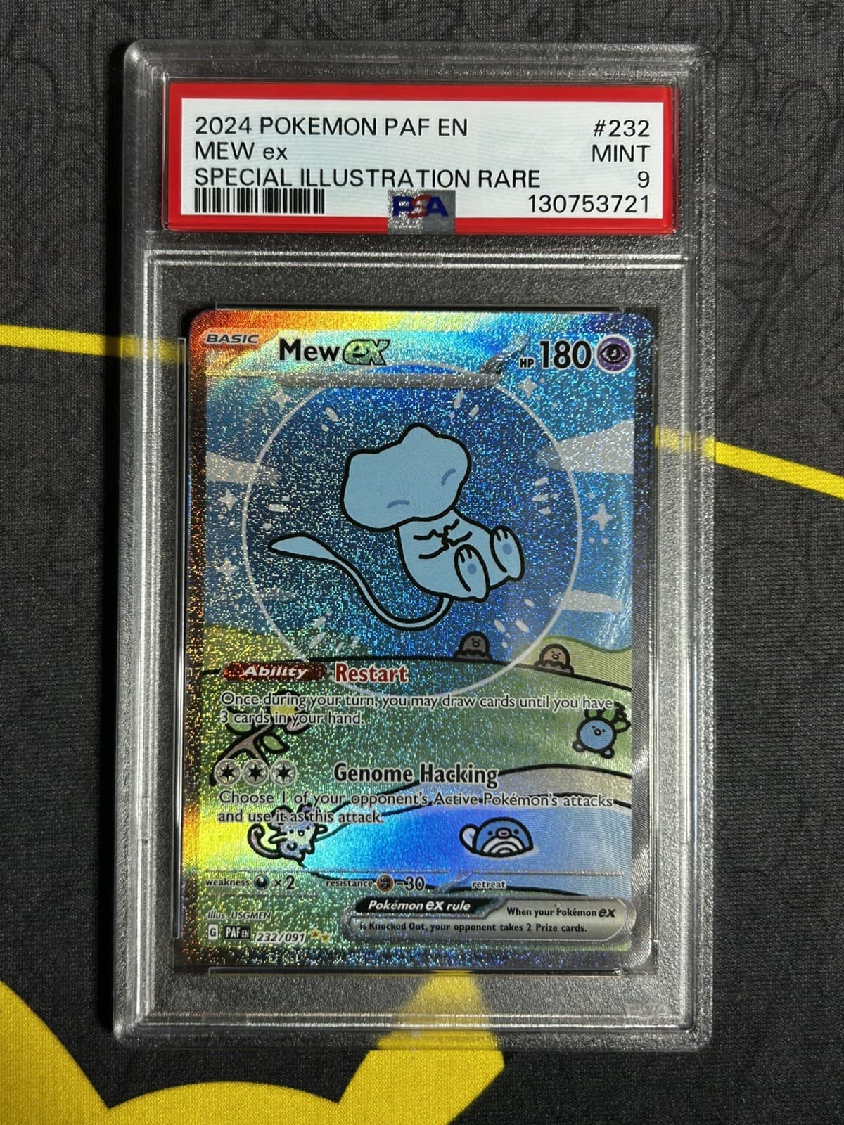 Pokémon Bubble Mew EX Paldean Fates 232/091 PSA 9