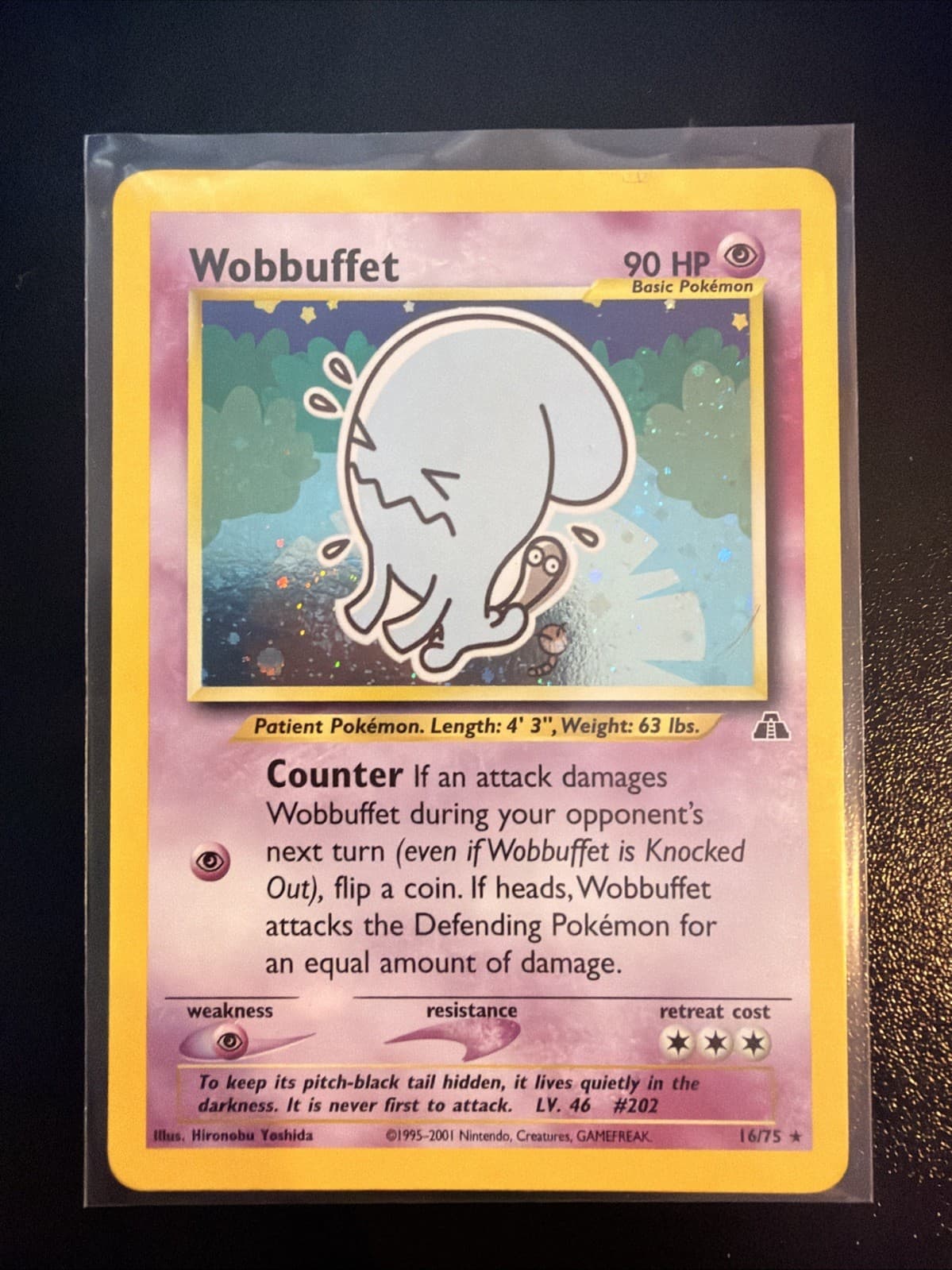 Pokemon Wobbuffet 16/75 Neo Discovery Holo Rare