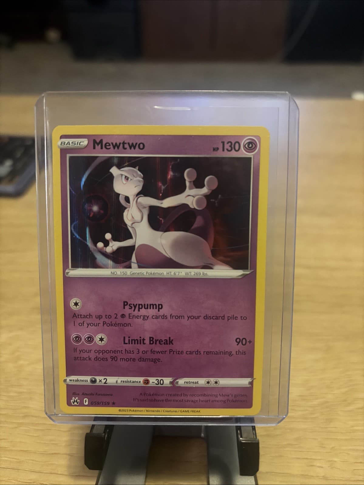 Mewtwo 59/159 - Holo Rare - Pokemon Crown Zenith TCG - NM/M
