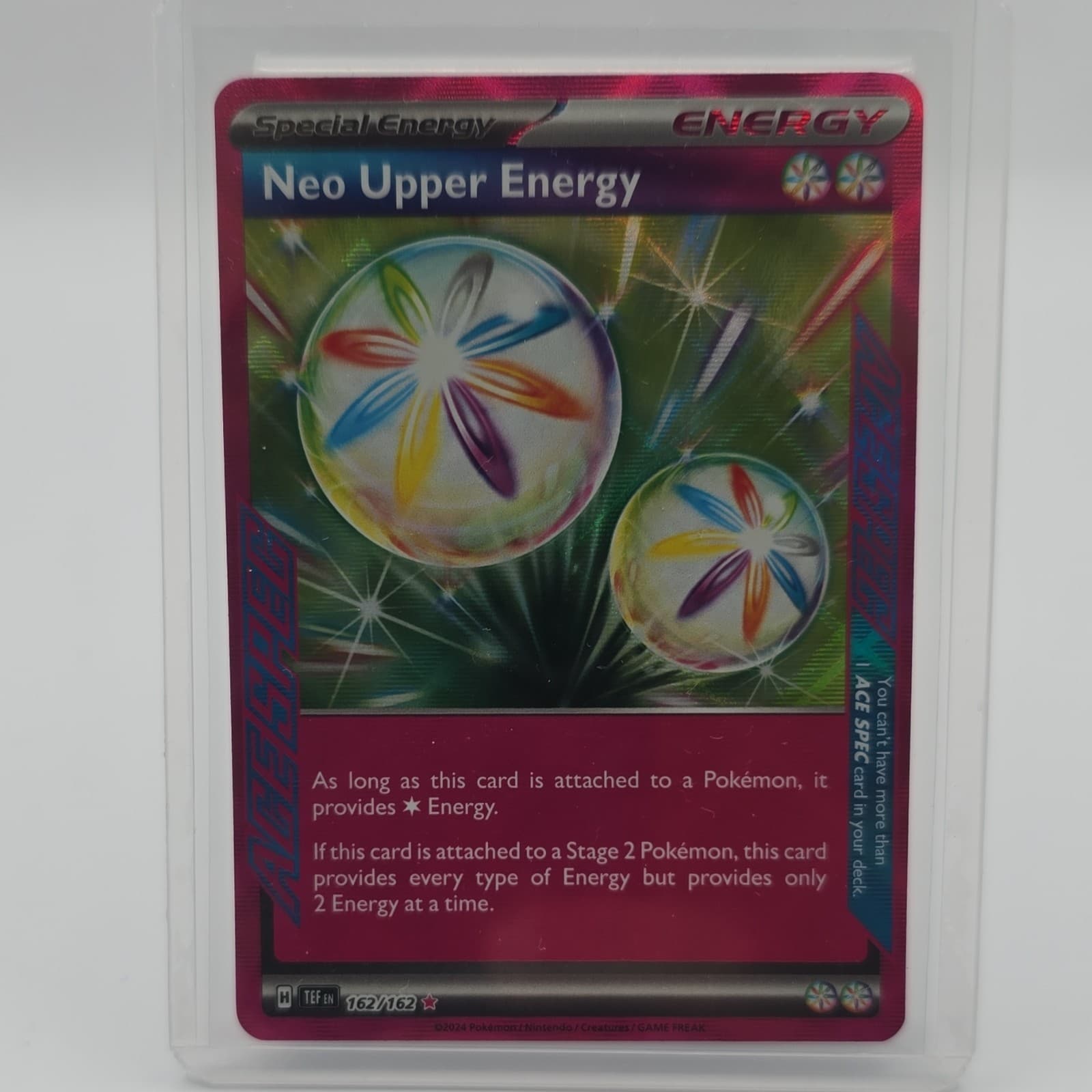 Pokemon TCG Neo Upper Energy 162/162 SV05 Temporal Forces Ace Spec Holo EN 2024