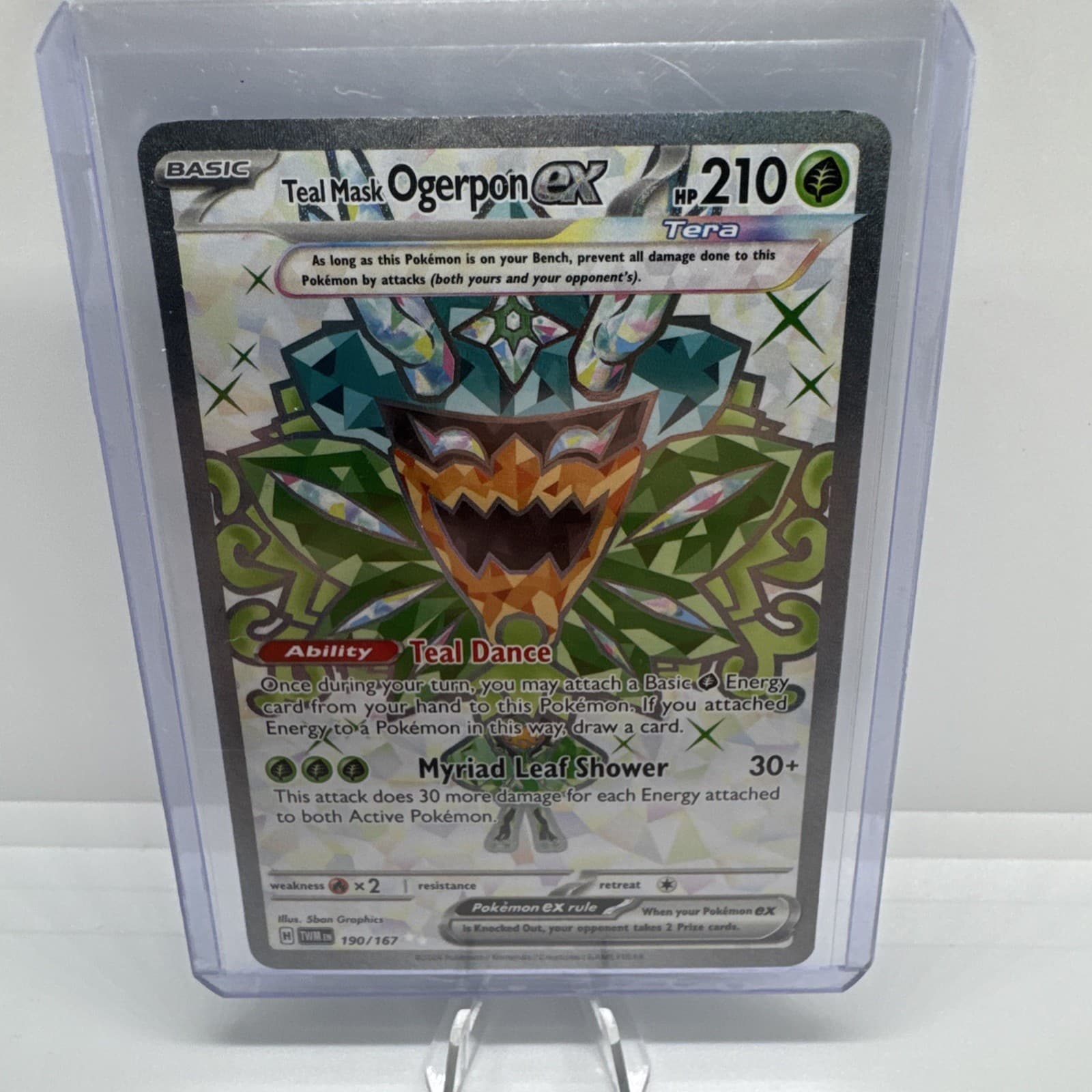 Teal Mask Ogerpon ex 190/167 Twilight Masquerade Holofoil NM