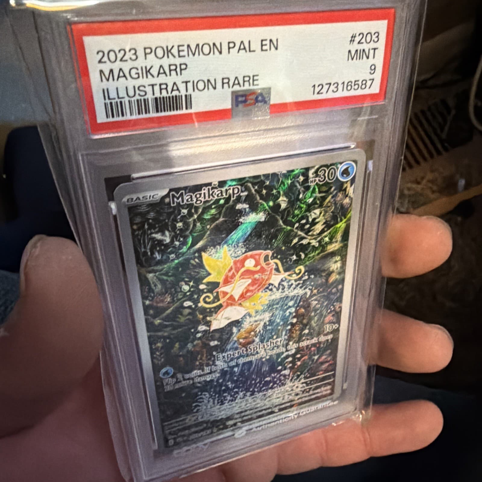 2023 Pokemon Paldea Evolved Magikarp 203/193 Illustration Rare PSA 9 MINT