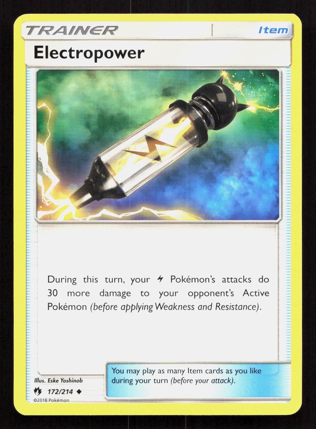 ELECTROPOWER 172/214 Pokemon LOST THUNDER