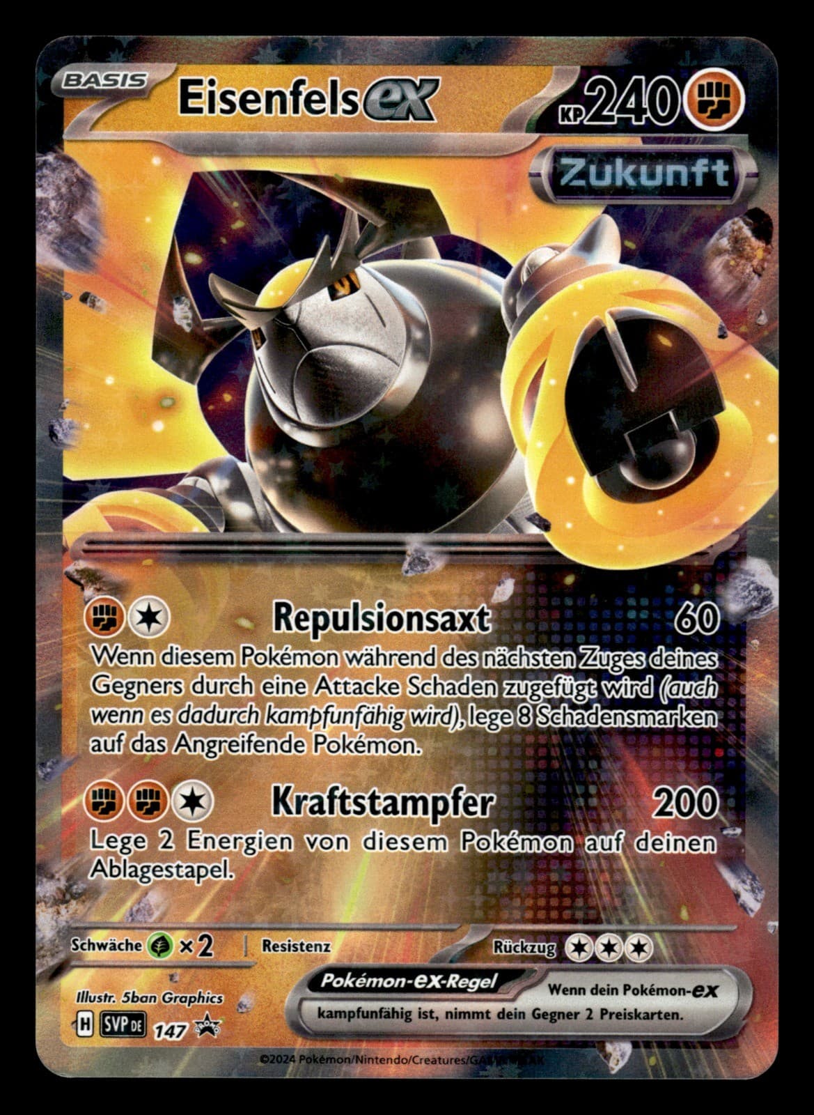 GERMAN Eisenfels-ex 147 SVP Black Star Promos 5ban Graphics Pokemon Karten