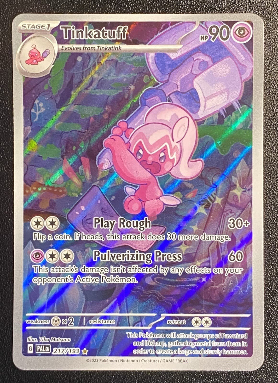 Tinkatuff Full Art 217/193 Pokémon TCG S&V Paldea Evolved Illustration Rare NM*