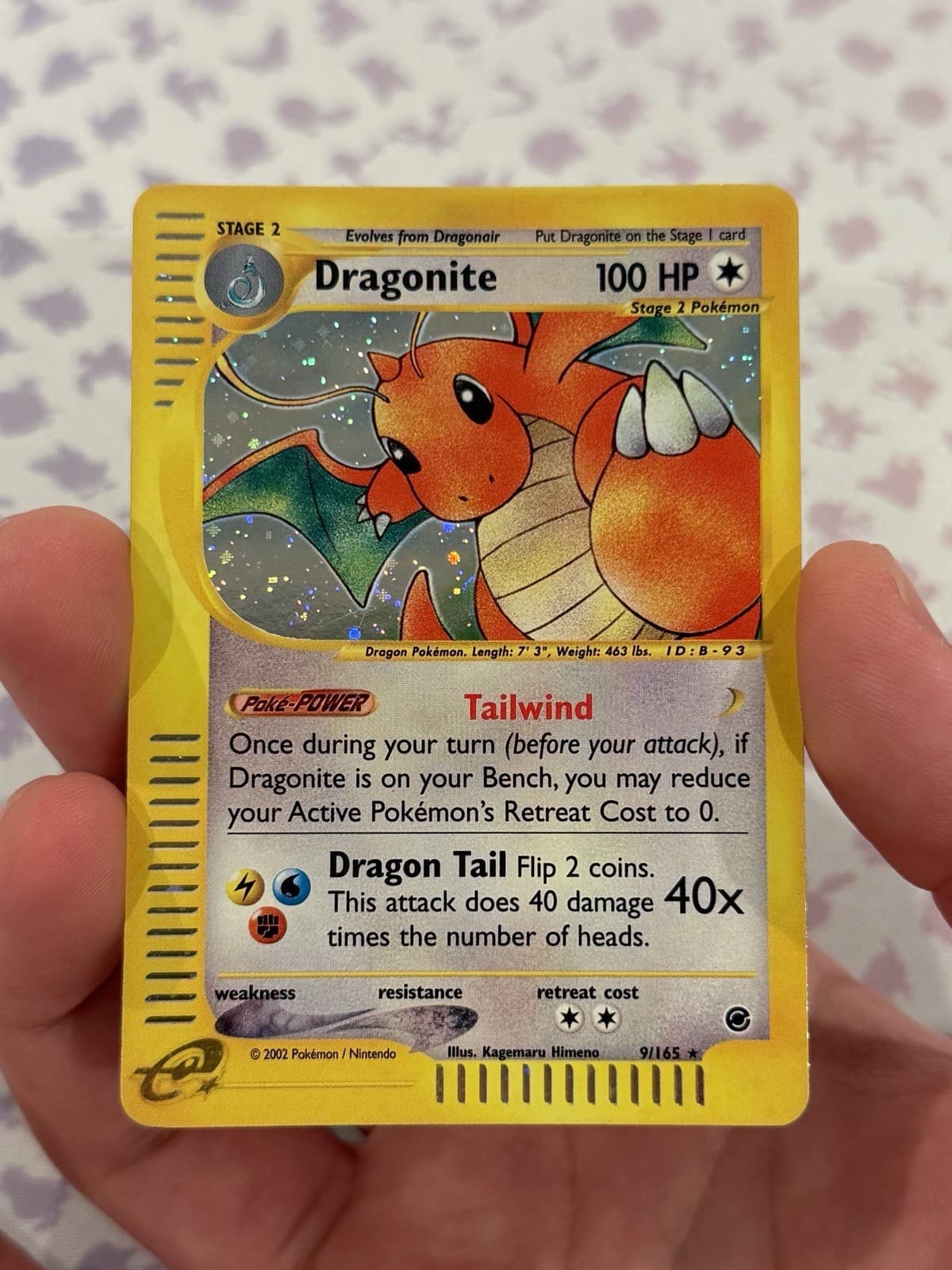 2002 Pokemon Expedition e-Reader #9 Dragonite Holo Ex Expedition Base Set