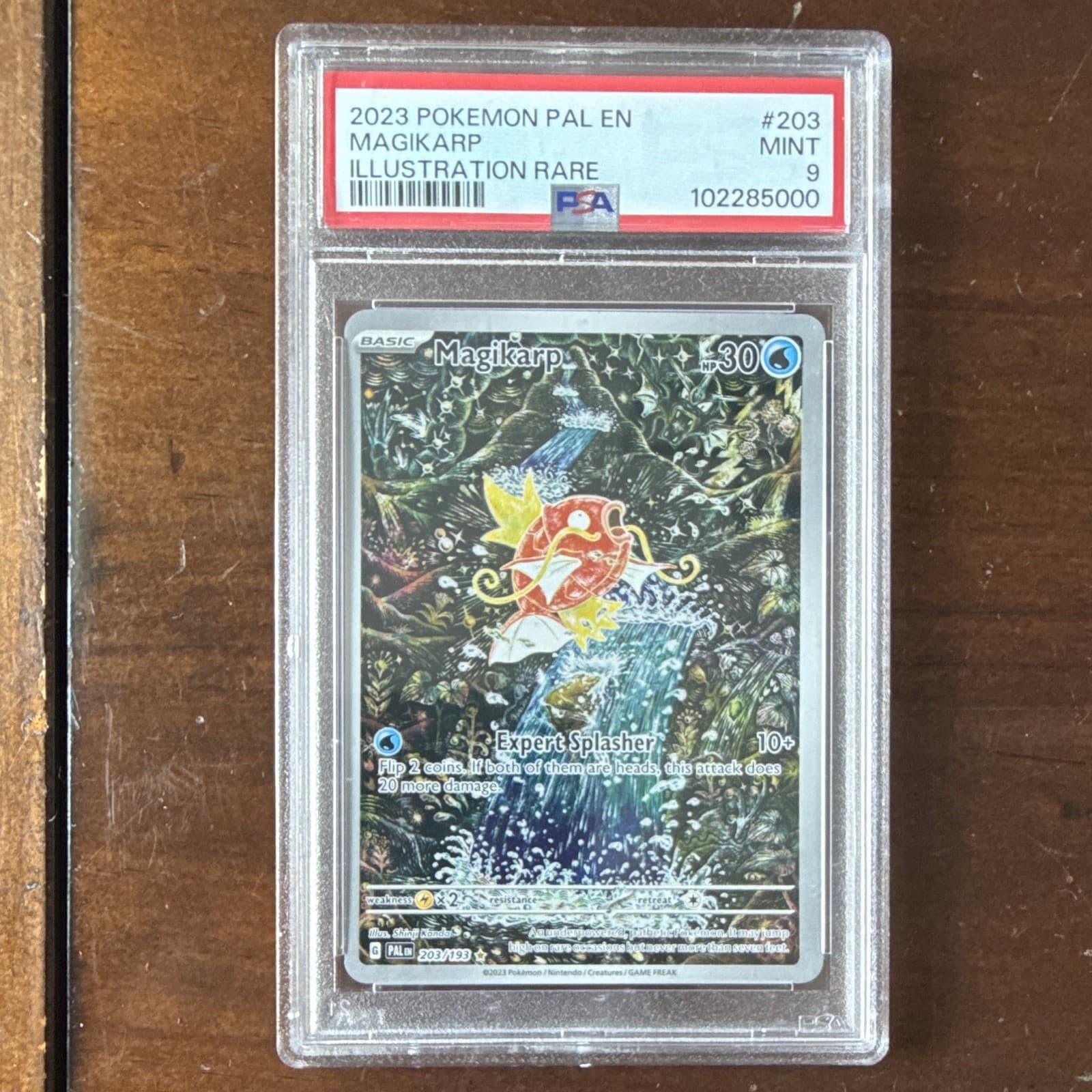 Pokemon TCG Magikarp 203/193 Paldea Evolved Illustration Rare Holo PSA 9 2023