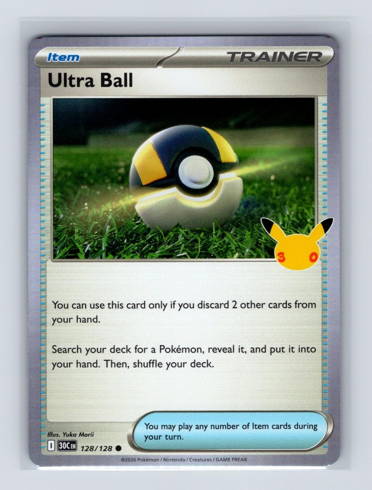 Ultra Ball 128/128 C Pokemon ME: 30th Celebration Holo NM/M