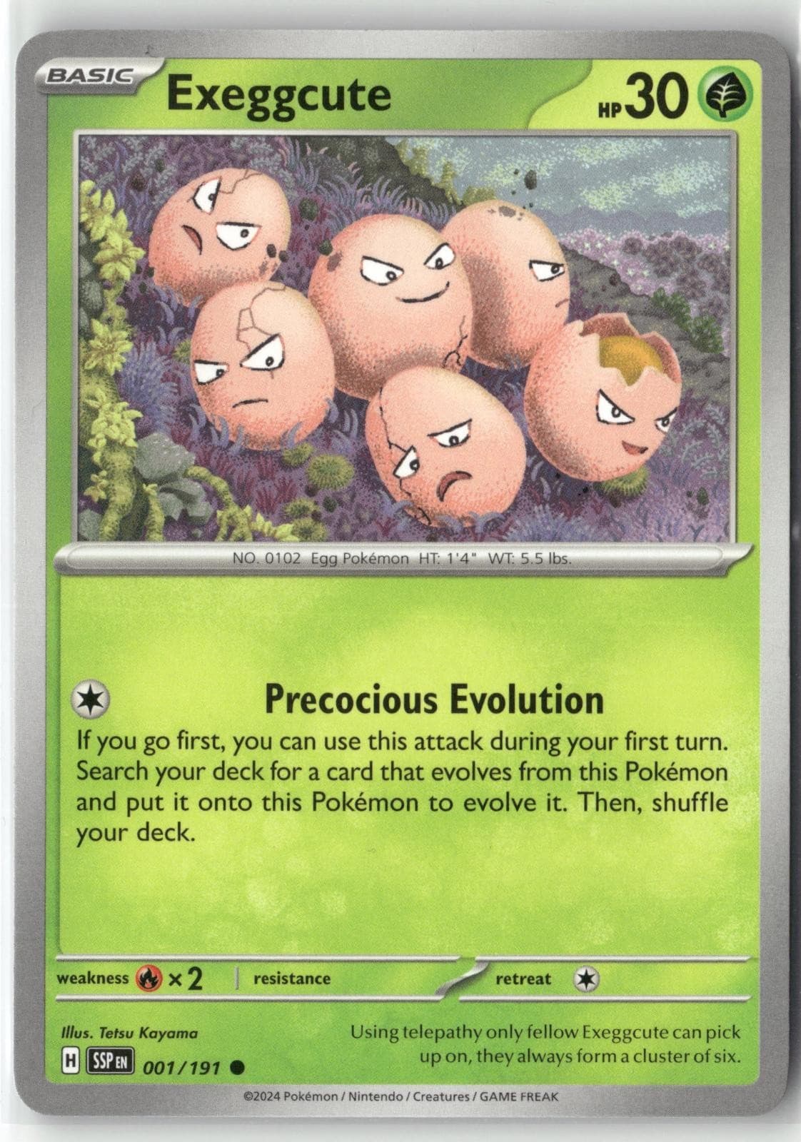 Exeggcute 001/191 Pokemon English Surging Sparks 2024
