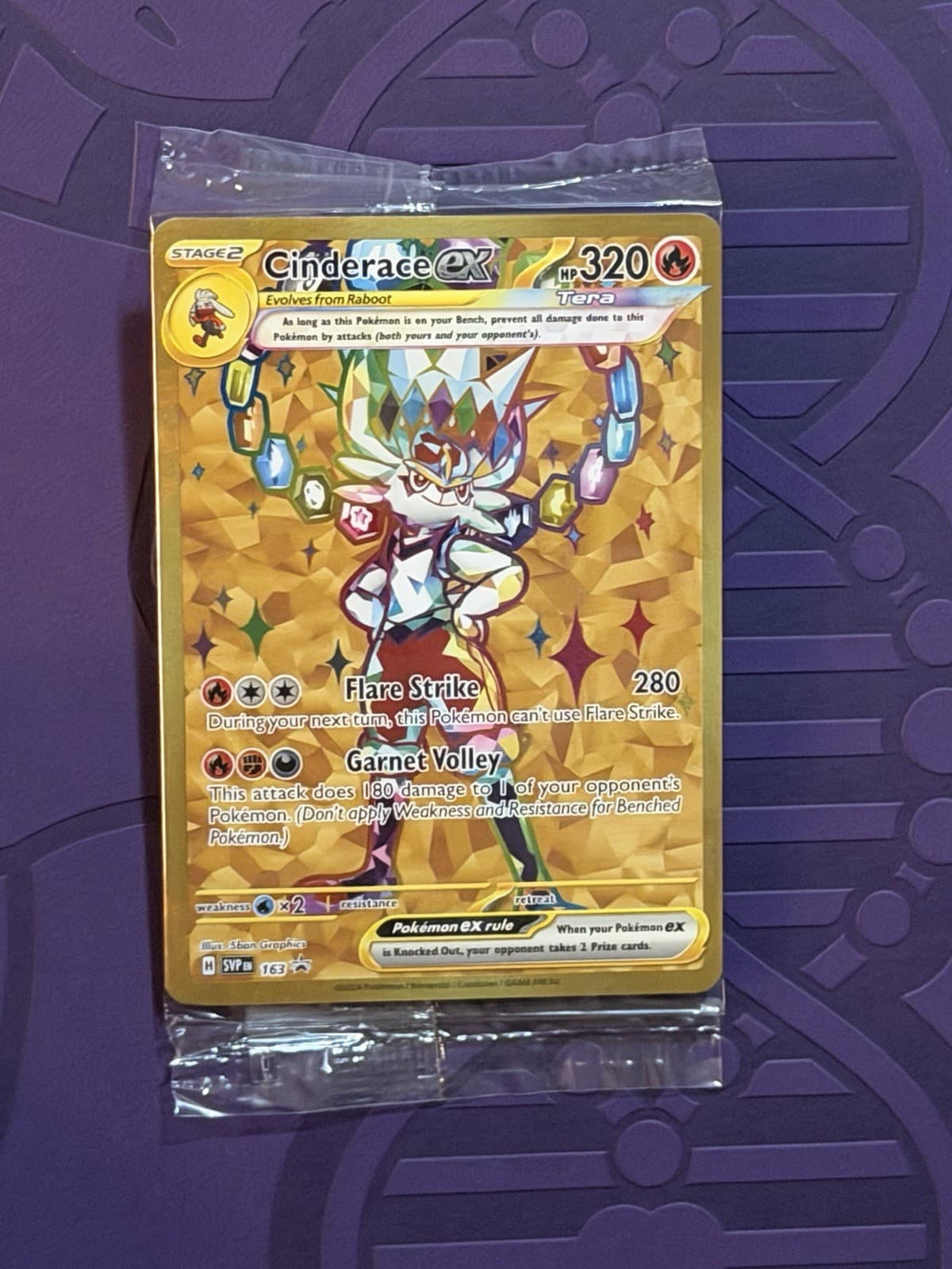 Cinderace ex 163 Sv: Scarlet & Violet Promo Cards Holo