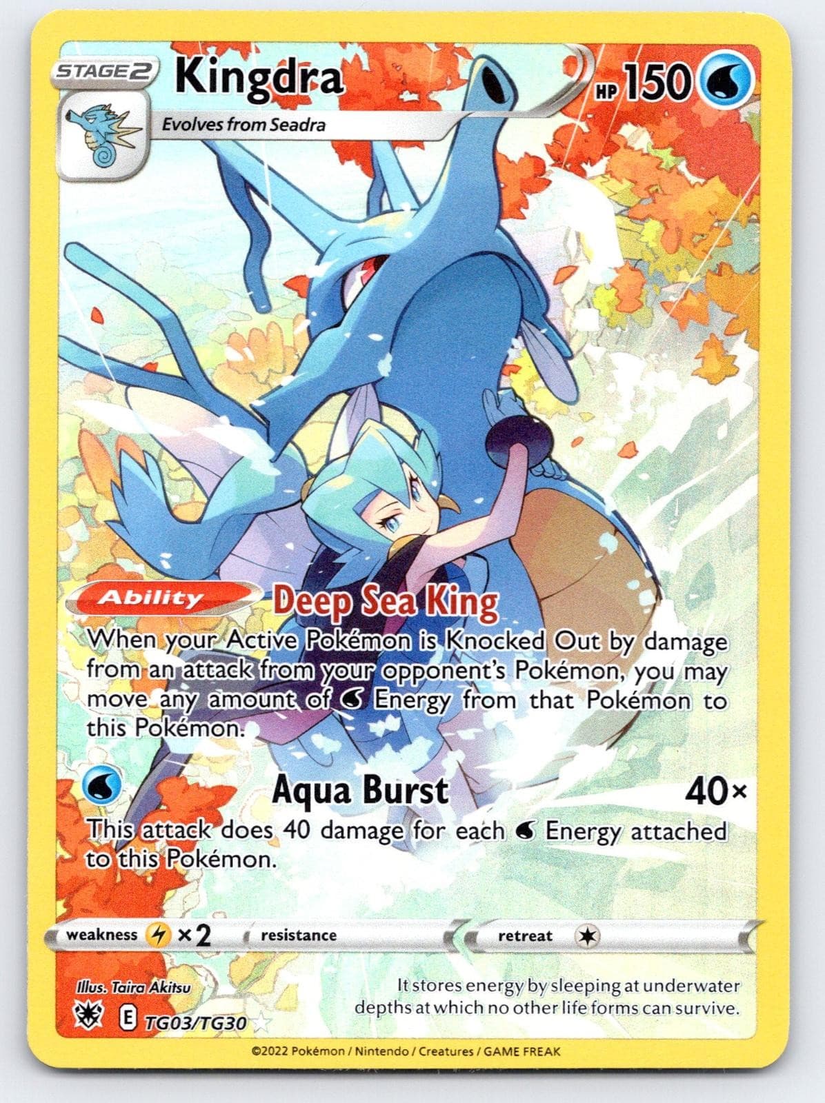 Kingdra TG03/TG30 Holo Astral Radiance Trainer Gallery Pokemon NM