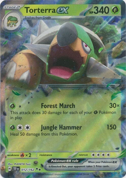Torterra ex -  012/162  Double Rare SV05: Temporal Forces Pokemon TCG