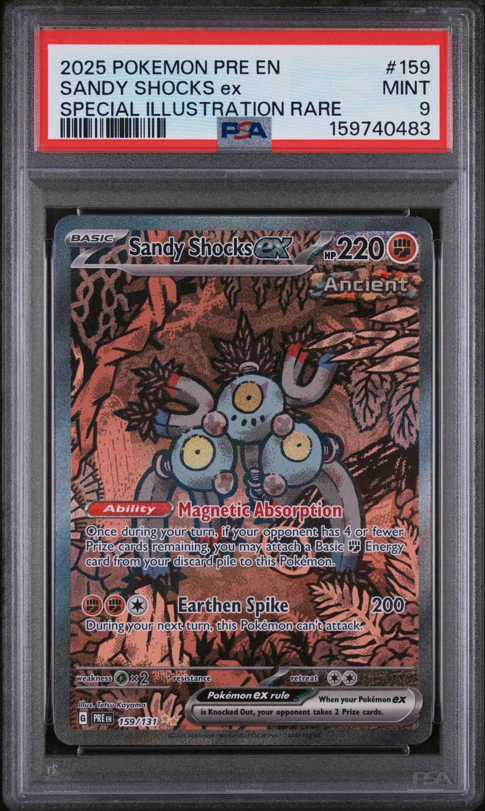 2025 POKEMON PRE EN-PRISMATIC EVOLUTIONS #159 SANDY SHOCKS ex PSA MINT 9
